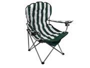 ORE International Home Decorative 37.5 H Green Stripe Folding Chair