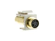 CableWholesale 325 120WH Keystone Insert White S Video Female Coupler Module