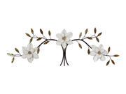 Stratton Home Decor Over the Door White Blooms Wall Decor