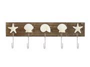 Stratton Home Decor Sea Shell Hooks Wall Decor