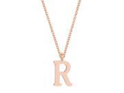 J Goodin Fashion Jewelry Elaina Rose Gold Stainless Steel R Initial Necklace J Goodin Fashion Jewelry Elaina Rose Gold Stainless Steel R Initial Necklace