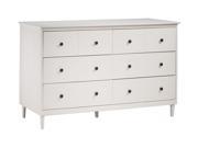 6 Drawer Solid Wood Dresser in White
