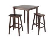 Winsome 3pc Kingsgate High Pub Dining Table with Saddle Stool