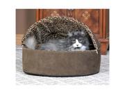 K H Pet Products Thermo Kitty Bed Deluxe Hooded Small Mocha Leopard 16 4 watts