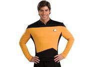 Star Trek Next Generation Gold Shirt Deluxe Adult Costume