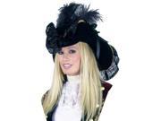 Lacey Black Pirate Hat