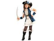Blue Pirate Girl Child Costume Large 12 14