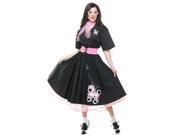 Complete 50 s Poodle Skirt Adult Outfit Black Medium