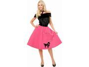 Womens Black And Fuchsia Poodle Skirt And Top Costume