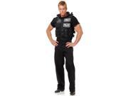 Mens SWAT Team Vest Costume Small