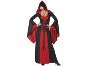 Red and Black Deluxe Hooded Robe Medium 8 10