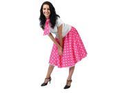 Pink and White Sock Hop Skirt Costume 50s Costumes