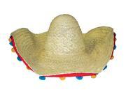 Sombrero With Colored Pompoms Mexican Or Spanish Costumes