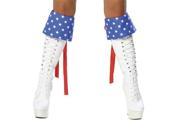 Red White and Blue Boot Cuffs Patriotic Costumes