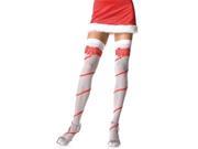 Candy Cane Striped Thigh Highs Christmas Costumes
