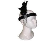 Black Flapper Headband With Feather Flapper Costumes