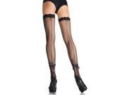 Black Bow Backseam Thigh Highs Fishnet Stockings Pantyhose Stockings and Tights