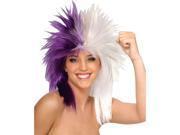 Purple and White Sports Wig Costume Wigs