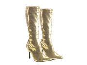Gold Sequin Boots Costume Boots