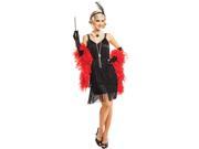 Adult Hollywood Black Flapper Costume 1920s Costumes