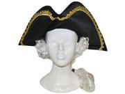 Tricorn Hat with Hair Colonial Costumes