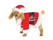 Velour Santa Dog Costume Christmas Costumes