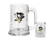 Pittsburgh Penguins Boilermaker Set Primary Logo