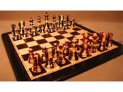 WW Chess Wood Chess Set Inlaid Russian on Ebony Board