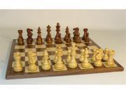 WW Chess Wood Chess Set Sheesham Lardy Classic on Walnut Board