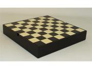 WW Chess Black Maple Veneer Chess Checkers Game Chest