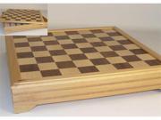 WW Chess Inlaid Beechwood Chess Checkers Game Chest