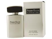 Perry Ellis Platinum Label Eau De Toilette Spray 100ml 3.4oz
