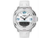 Tissot T Race Touch White Analog Digital Dial White Synthetic Strap Mens Watch
