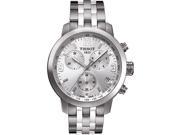 Tissot PRC 200 Chronograph Silver Dial Stainless Steel Mens Watch T0554171103700