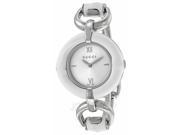 Gucci Silver Dial White Bamboo Stainless Steel Ladies Watch YA132406
