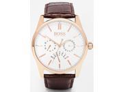 Hugo Boss 1513125 Leather Mens Watch White Dial