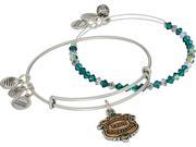 Alex And Ani Harry Potter - Slytherin Motto Set of 2 - Two Tone - RS Bracelet - AS18HP49TTRS
