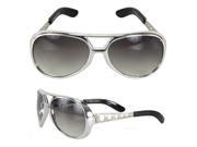 Elvis Basic Silver Costume Sunglasses Adult Standard