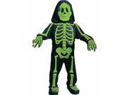 Totally Skelebones Green Costume Child Small 3T 4T