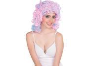 Two Tone Cotton Candy Costume Wig Adult Pink Blue