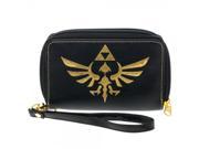 Zelda Logo Black Zip Around Wallet