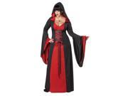 Deluxe Gothic Red Hooded Robe Dress Costume Adult Plus 18 20