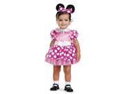 Disney Pink Polka Dot Minnie Mouse Dress Costume Infant 12 18 Months
