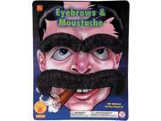 Large Moustache And Eyebrows Adult Costume Set Black
