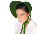 Colonial Felt Bonnet Costume Hat Adult Green One Size