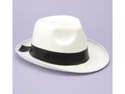 Gangster White Fedora Adult Costume Hat