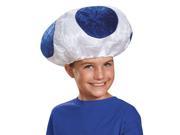 Super Mario Bros Blue Mushroom Adult Costume Hat