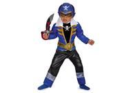 Super Megaforce Power Rangers Blue Ranger Muscle Toddler Costume 4 6