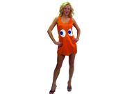 Pac Man Clyde Orange Deluxe Costume Tank Dress Adult Teen Standard