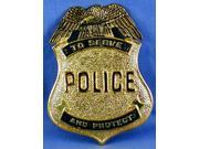 Police Costume Pin Badge One Size